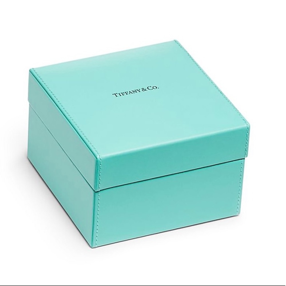A small robin's-egg blue Tiffany & Co. jewelry box